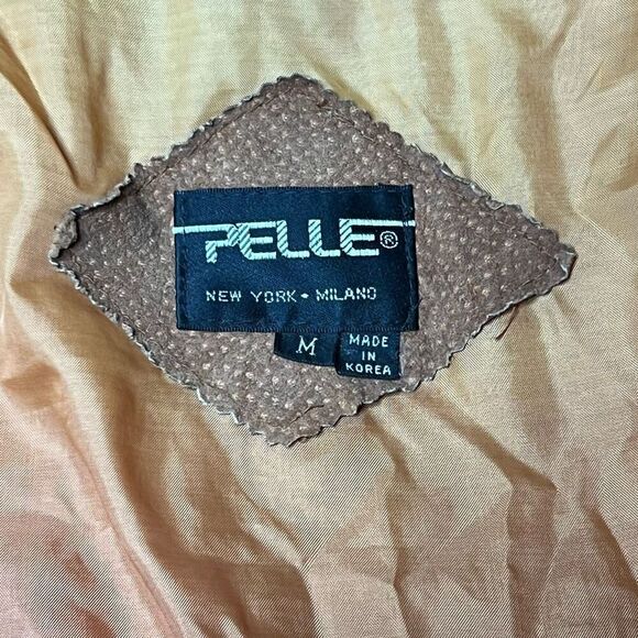 American Vintage 80s Women’s Pelle Suede Leather Jacket Made In Korea Medium - Picture 10 of 11